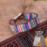 Bracelet Wrap "Joie des Couleurs" en Jaspe