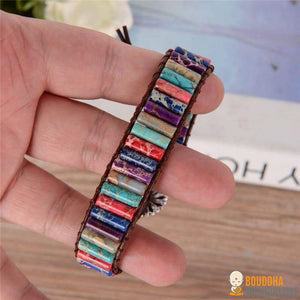 Bracelet Wrap "Joie des Couleurs" en Jaspe