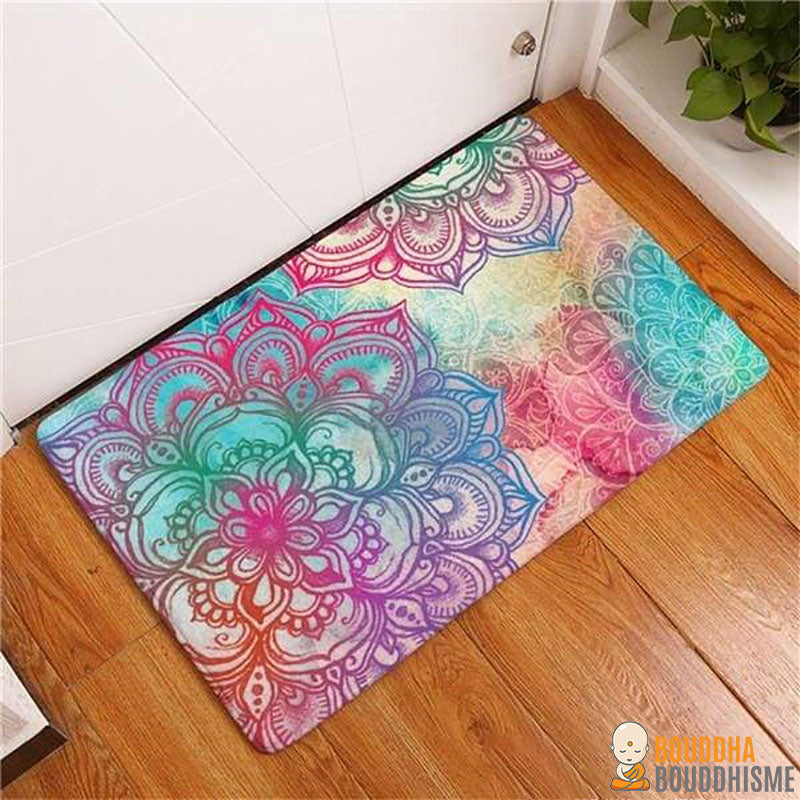 Tapis Antidérapant Mandala Artistique - 11 couleurs disponibles