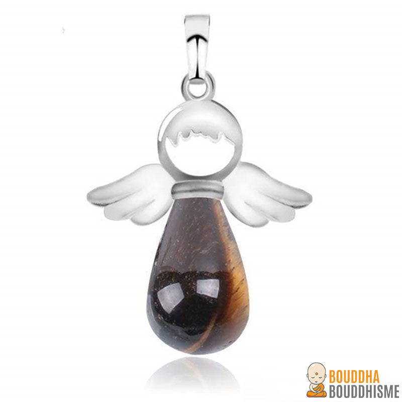 Pendentif "Ange Gardien" en Pierre Naturelle