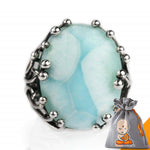 Bague "Beauté de l'Atlandide" en Larimar