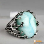 Bague "Beauté de l'Atlandide" en Larimar