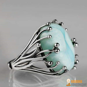 Bague "Beauté de l'Atlandide" en Larimar