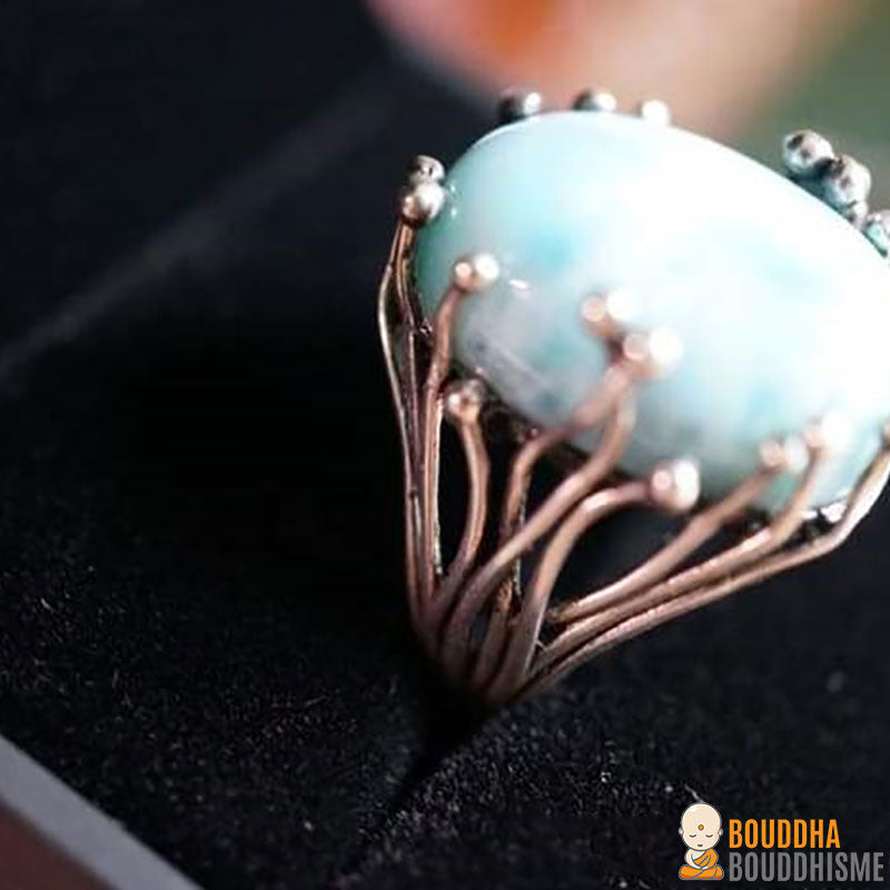 Bague "Beauté de l'Atlandide" en Larimar