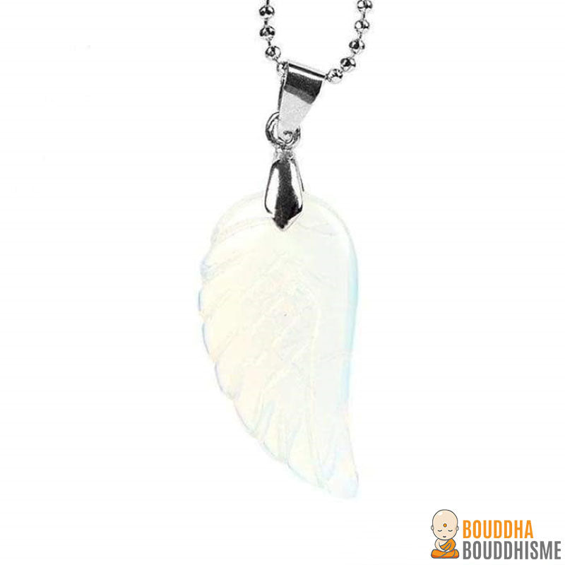 Collier et Pendentif "Aile d'Ange" en Pierres Naturelles - 8 pierres disponibles