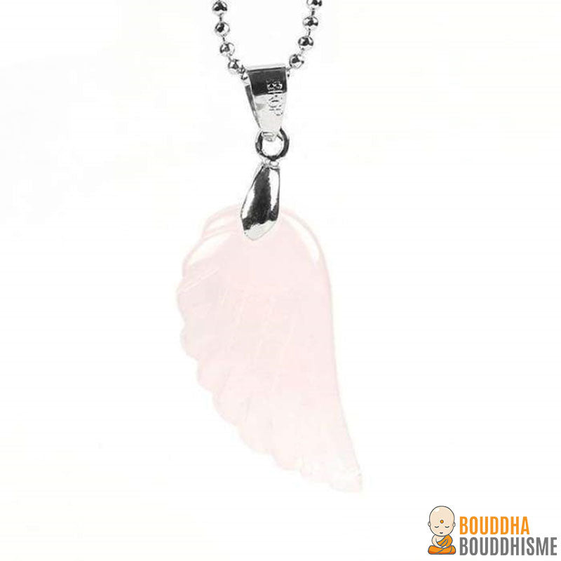 Collier et Pendentif "Aile d'Ange" en Pierres Naturelles - 8 pierres disponibles