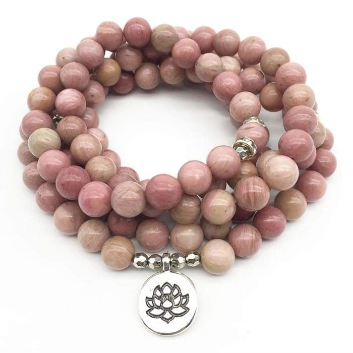 Bracelet Mala "Maîtrise des Emotions" en Rhodonite