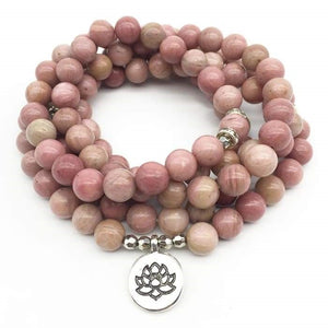 Bracelet Mala "Maîtrise des Emotions" en Rhodonite