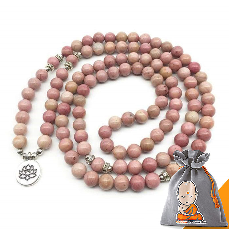 Bracelet Mala "Maîtrise des Emotions" en Rhodonite