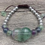 Bracelet "Concentration de l'Esprit" en Fluorite Arc-en-Ciel