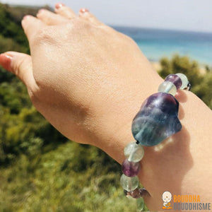 Bracelet "Concentration de l'Esprit" en Fluorite Arc-en-Ciel