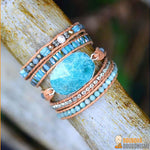 Bracelet Wrap "Esprit de l'Eau" en Amazonite