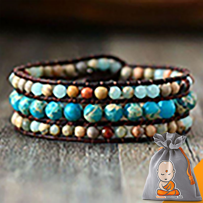 Bracelet Wrap Manchette en Pierres Naturelles