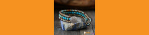 Bracelet Wrap Manchette en Pierres Naturelles