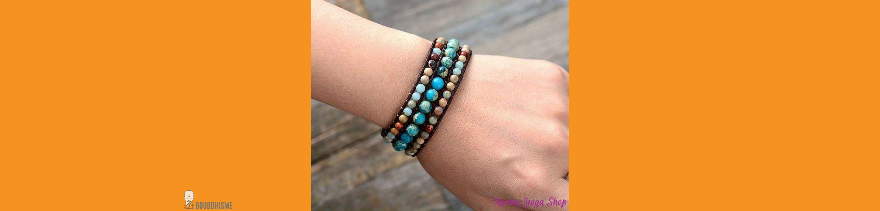 Bracelet Wrap Manchette en Pierres Naturelles