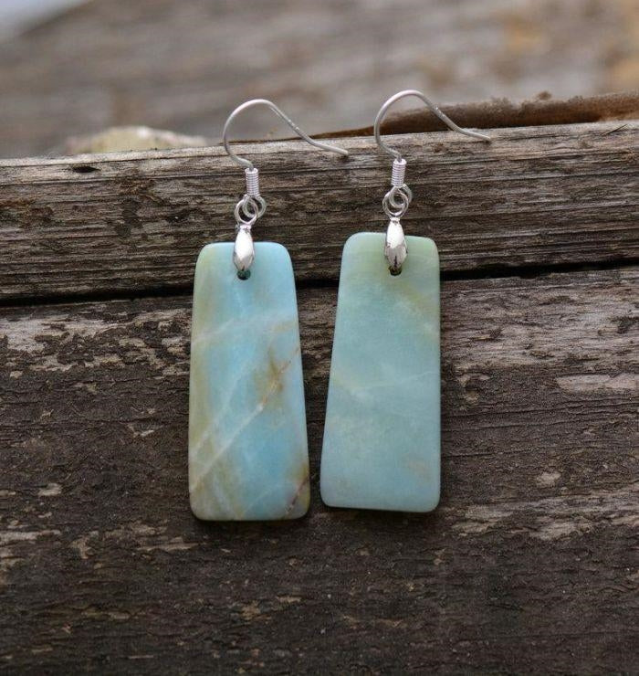 Boucles d'Oreilles "Paix Intérieure" en Amazonite