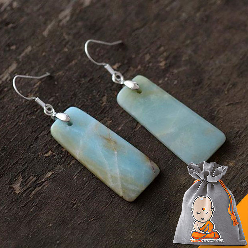 Boucles d'Oreilles "Paix Intérieure" en Amazonite