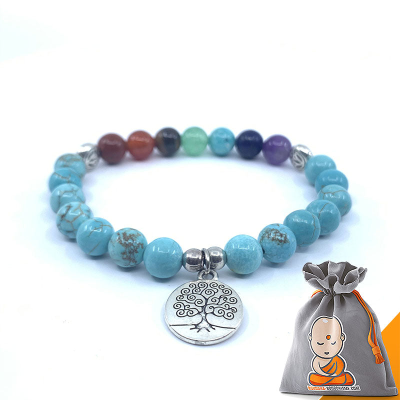 Bracelet 7 Chakras "Evolution Positive" (Nouvelle Version 2019)