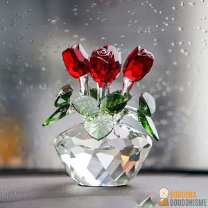 Bouquet de Roses Eternelles en Cristal