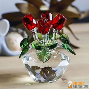 Bouquet de Roses Eternelles en Cristal