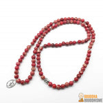 Bracelet Mala "Energie et Vitalité" en Howlite Rouge