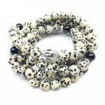 Bracelet Mala Bouddha "Harmonie des Emotions" en Jaspe Dalmatien