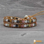 Bracelet Wrap "Bohème" en Pierres Naturelles - 6 couleurs disponibles