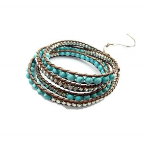 Bracelet Wrap "Eau Turquoise"