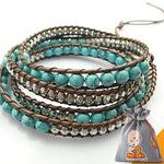 Bracelet Wrap "Eau Turquoise"