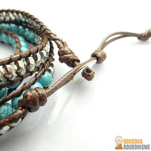 Bracelet Wrap "Eau Turquoise"