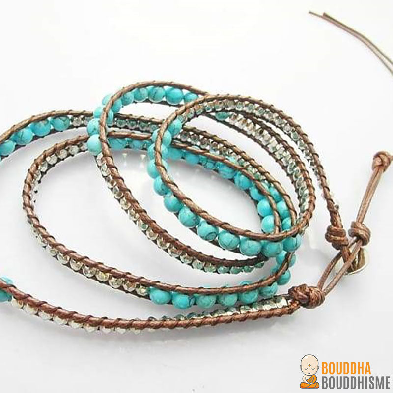 Bracelet Wrap "Eau Turquoise"