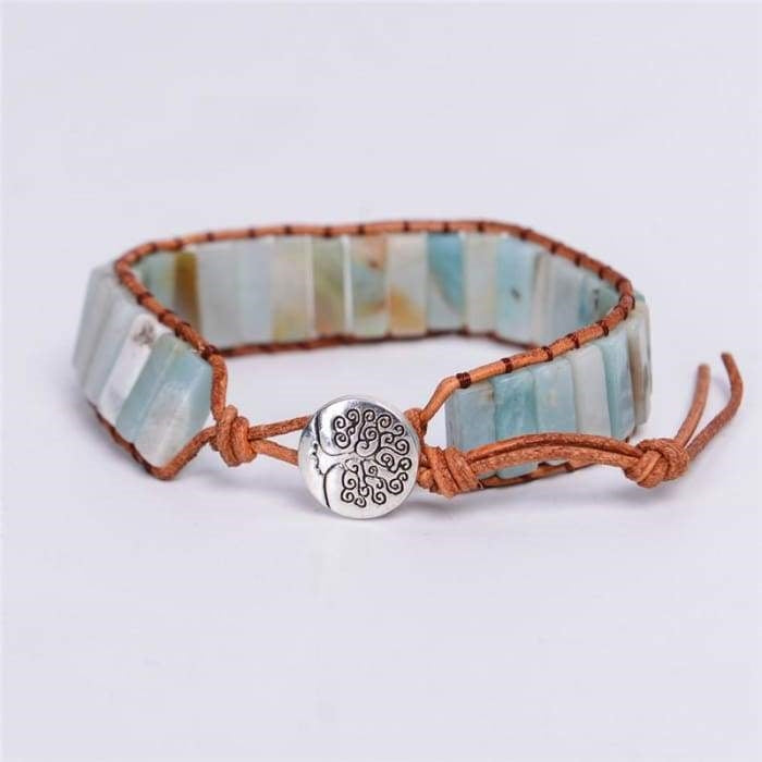 Bracelet Wrap "Arbre de Vie" en Amazonite