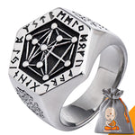 Bague "Runes & Viking" en Acier Inoxydable