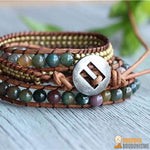 Bracelet Wrap "Energie Lumineuse" en Agate Indienne