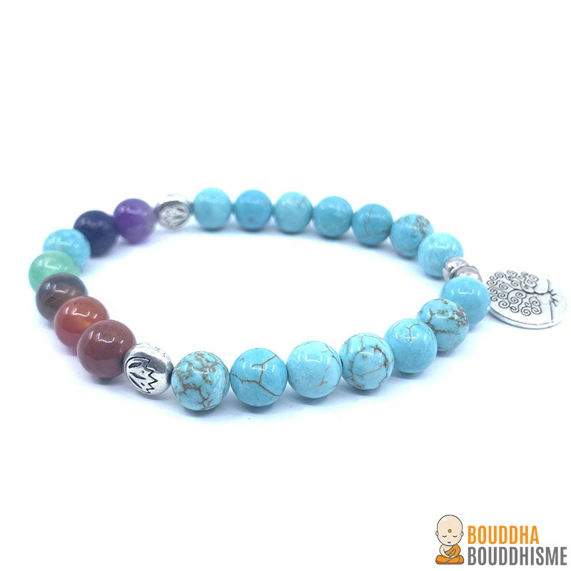 Bracelet 7 Chakras "Evolution Positive" (Nouvelle Version 2019)