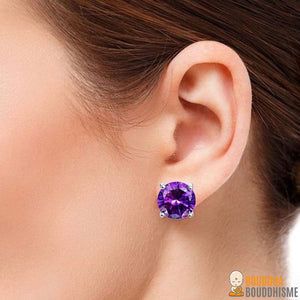 Boucles d'Oreilles "Belle Améthyste" en Argent 925