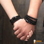 Bracelets "Force de l'Amour" Phoenix et Dragon en Obsidienne Arc-en-Ciel