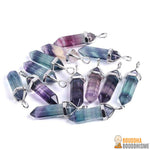 Collier Pendule en Fluorite