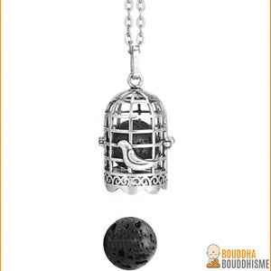 Pendentif "Symbole Sacré et Pierre de Lave" Diffuseur d'Huile Essentielle - 7 symboles disponibles