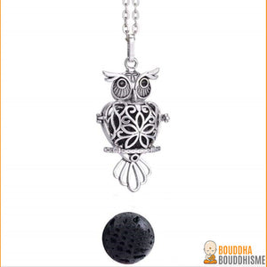 Pendentif "Symbole Sacré et Pierre de Lave" Diffuseur d'Huile Essentielle - 7 symboles disponibles