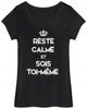 T-shirt Femme "Reste Calme & Sois Toi-Même"