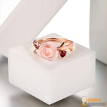 Bague "Rose d'Amour" en Argent 925 et Quartz Rose