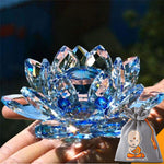 Fleur de Lotus en Cristal "Feng Shui" - 8 couleurs disponibles
