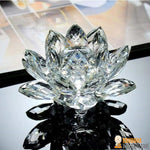 Fleur de Lotus en Cristal "Feng Shui" - 8 couleurs disponibles