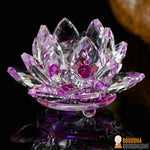 Fleur de Lotus en Cristal "Feng Shui" - 8 couleurs disponibles