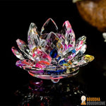 Fleur de Lotus en Cristal "Feng Shui" - 8 couleurs disponibles
