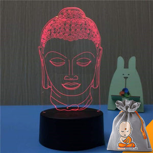 Lampe Led Hologramme "Tête de Bouddha"