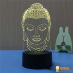 Lampe Led Hologramme "Tête de Bouddha"