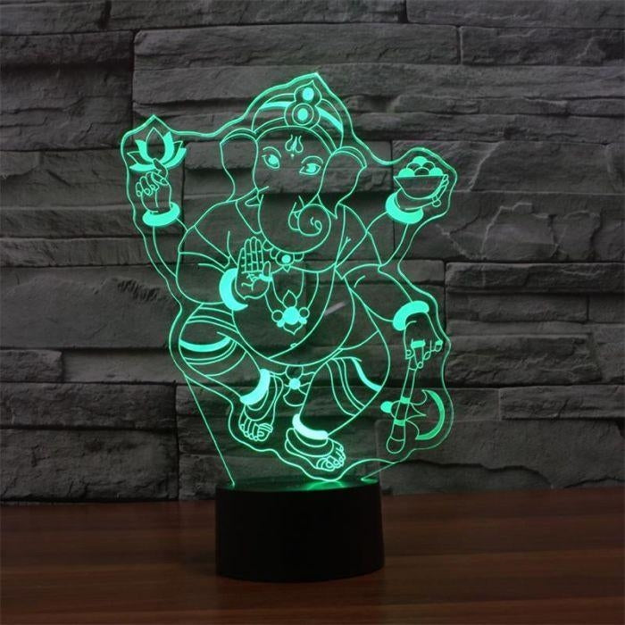 Lampe Led Hologramme "Ganesh"