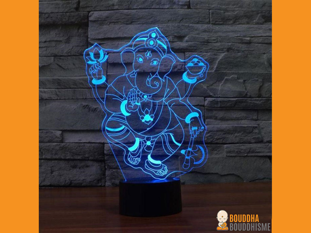 Lampe Led Hologramme "Ganesh"